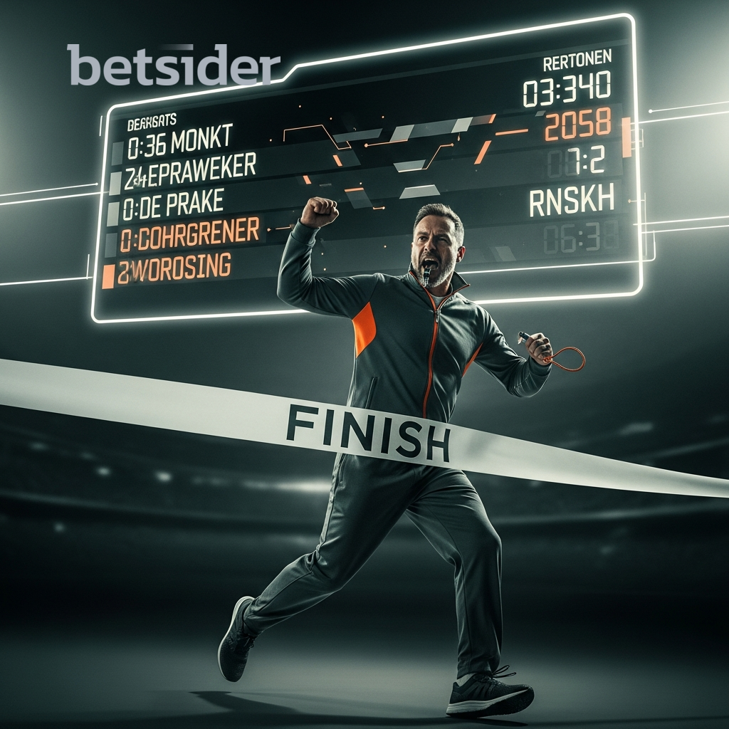 Runner crossing a finish line in triumph