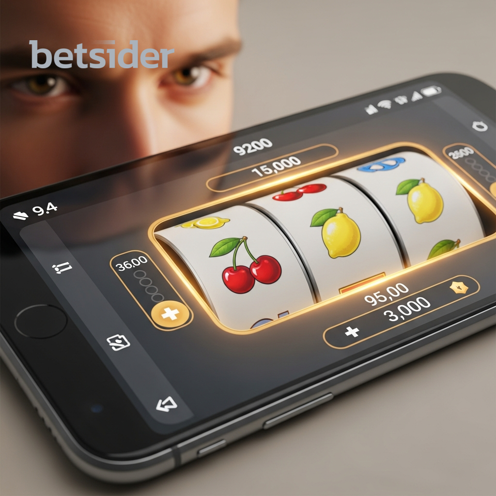 Person playing a slot game on their phone